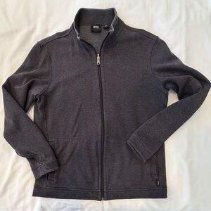 Boss Men’s Large Charcoal Full-Zip Jacket, good condition